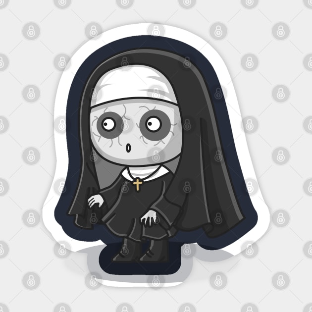 cute demon nun Sticker by fflat hds